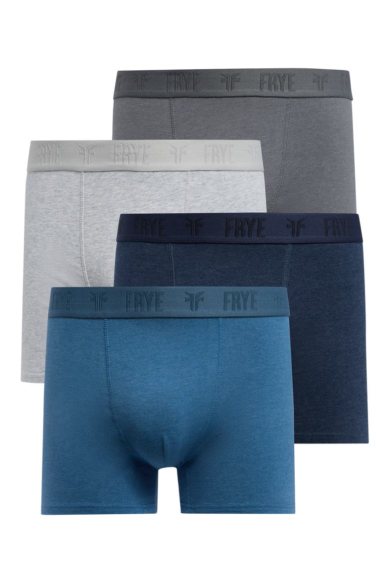 4-Pack Cotton Blend Boxer Briefs, Main, color, NAVY