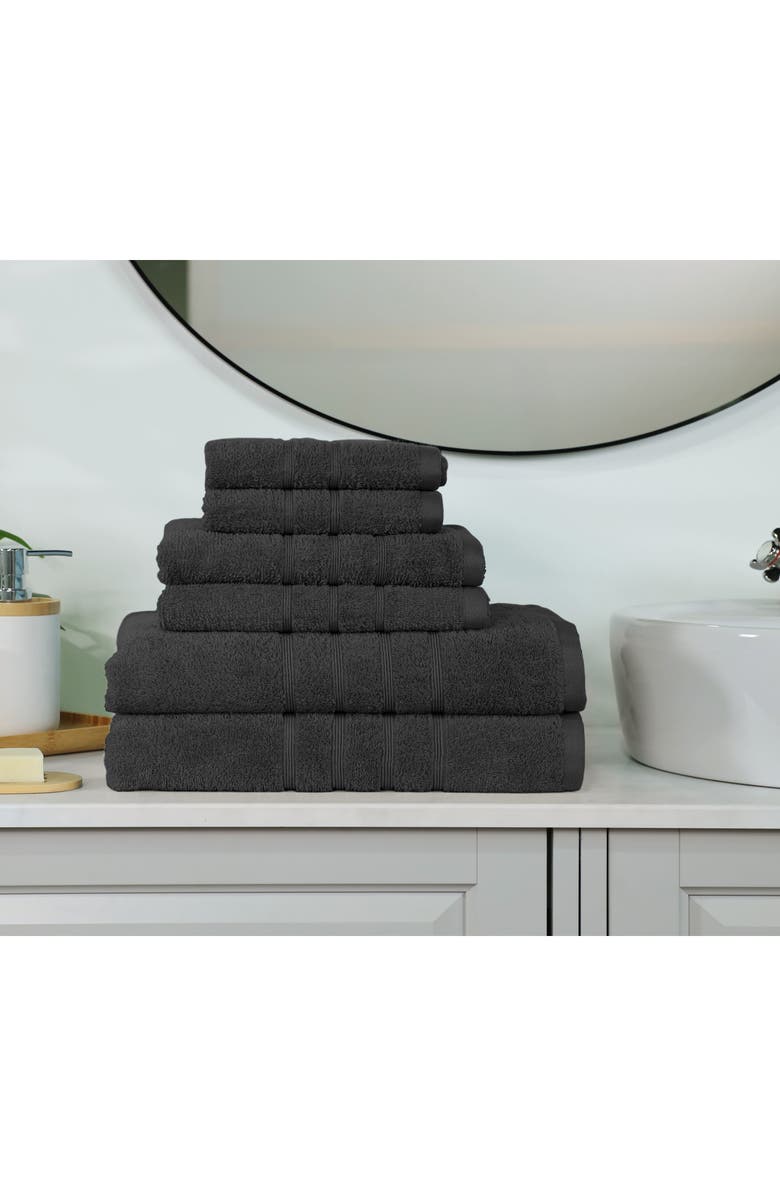 Martex Ultimate 6-Piece Towel Set, Alternate, color, Black
