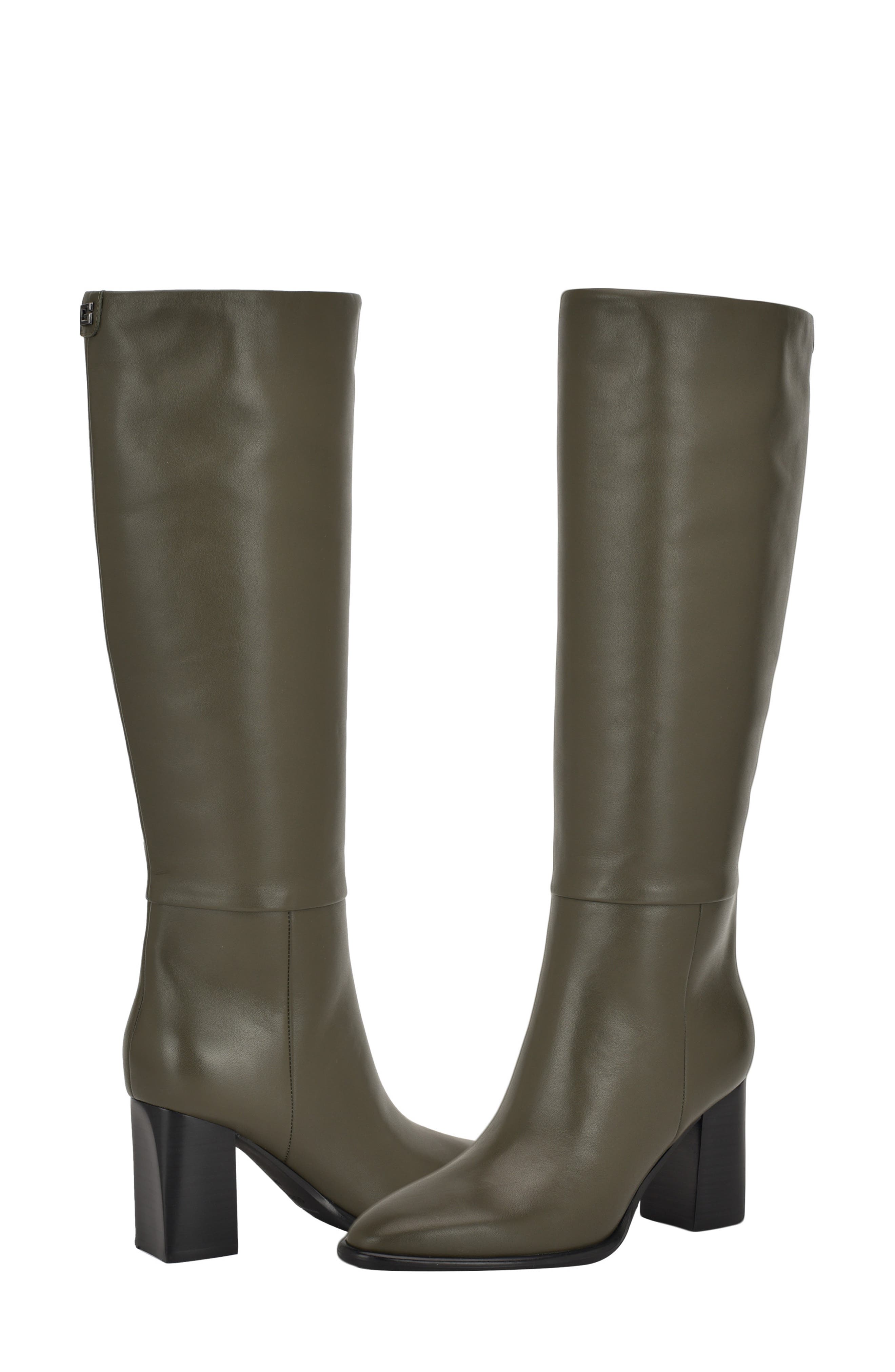 GUESS Perinna Over the Knee Block Heel Boot, Alternate, color, Green