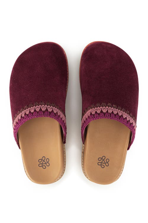 The Sak Bolinas Lug Sole Clog In Burgundy
