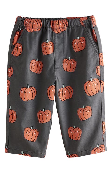Kids' Pumpkin Print Pull-On Cotton Pants (Little Kid)