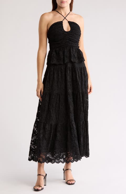 Scallop Lace Midi Dress