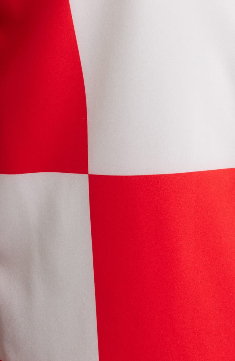 MAVRANS Victory Lap Check Short Sleeve Performance Button-Up Shirt, Alternate, color, Red/White