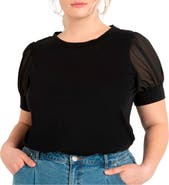 ELOQUII Combo Sleeve Tee