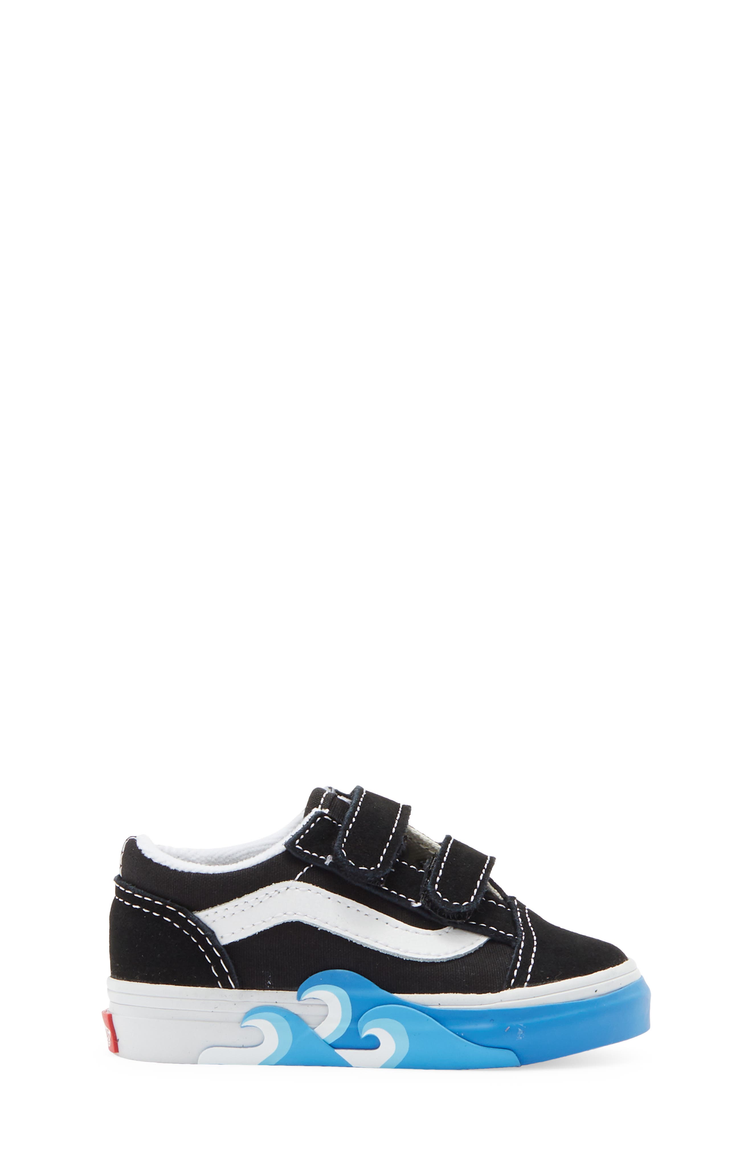 Kids' Old Skool V Wave Sneaker, Alternate, color, BLACK BRIGHT AZURE