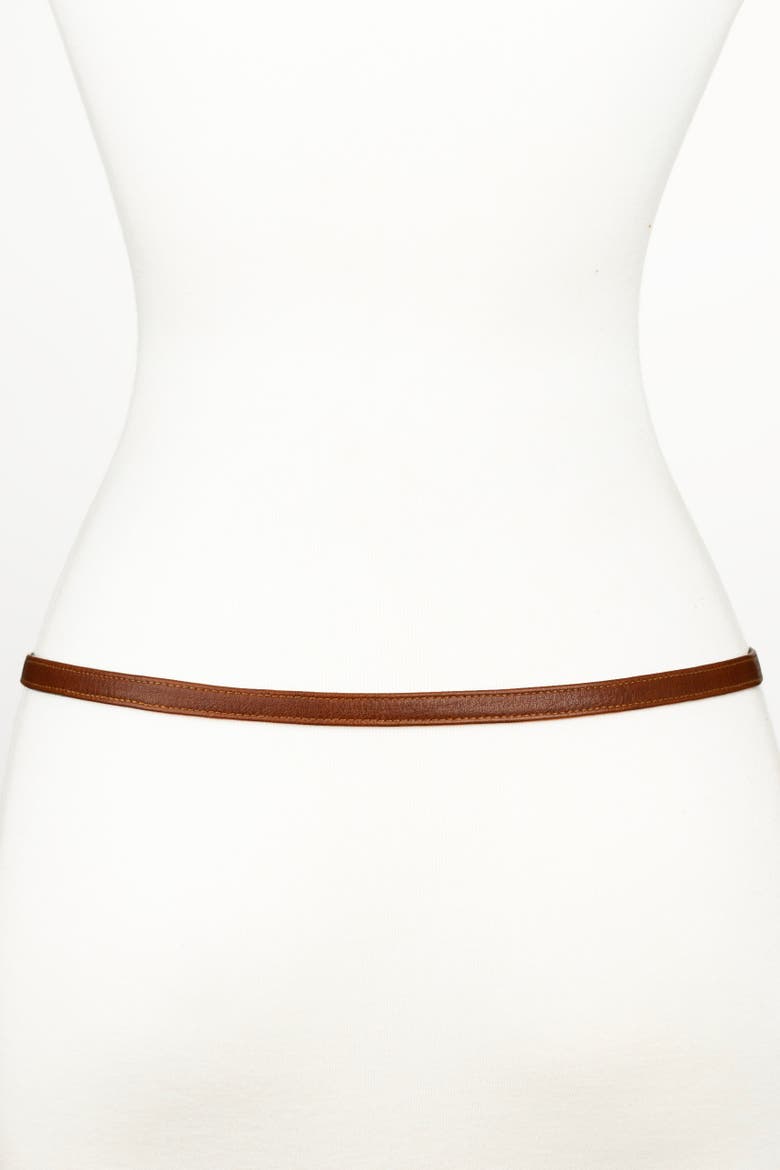 Fitzgerald Buckle Leather Belt, Alternate, color, Cognac