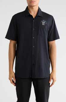 Poolside Pitcher Graphic Short Sleeve Button-Up Shirt