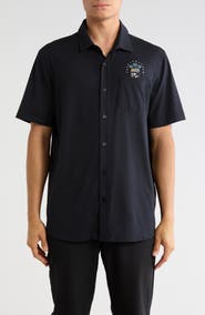 TravisMathew Poolside Pitcher Graphic Short Sleeve Button-Up Shirt
