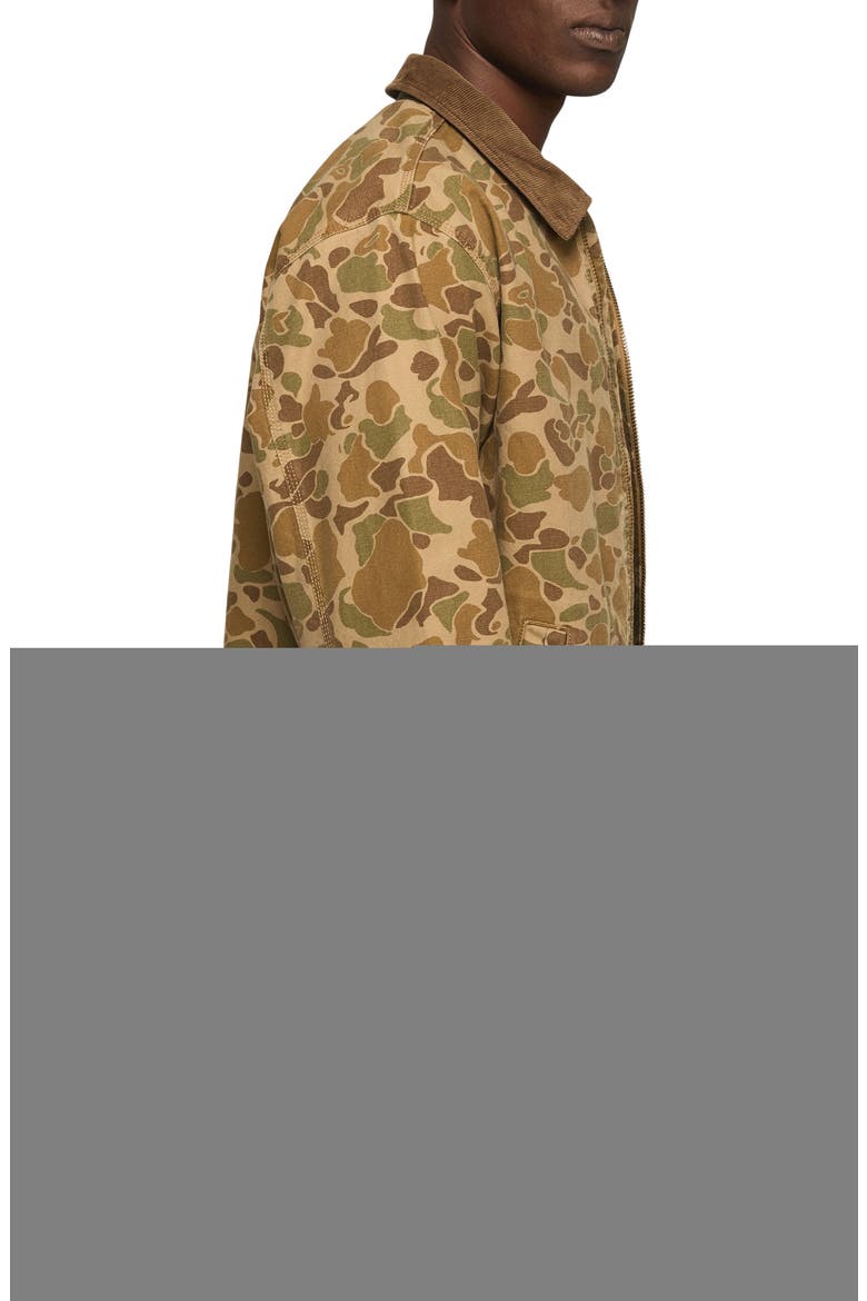 Camo Cotton Canvas Zip Jacket, Alternate, color, CAMO MULTI