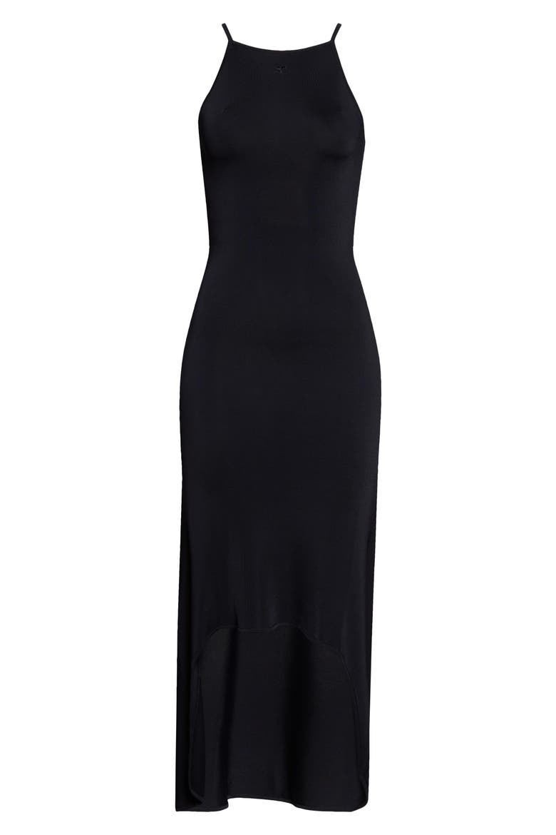 Circle Edge Knit Dress, Alternate, color, BLACK