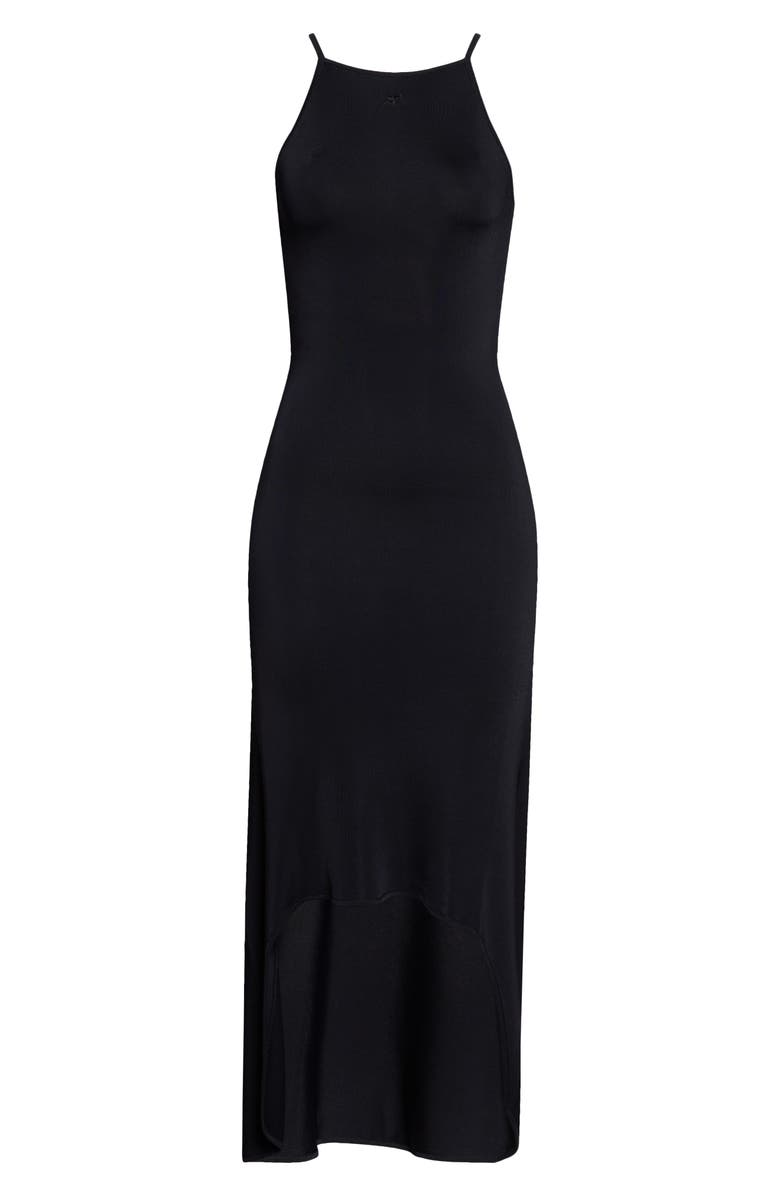 Courrèges Circle Edge Knit Dress, Main, color, Black