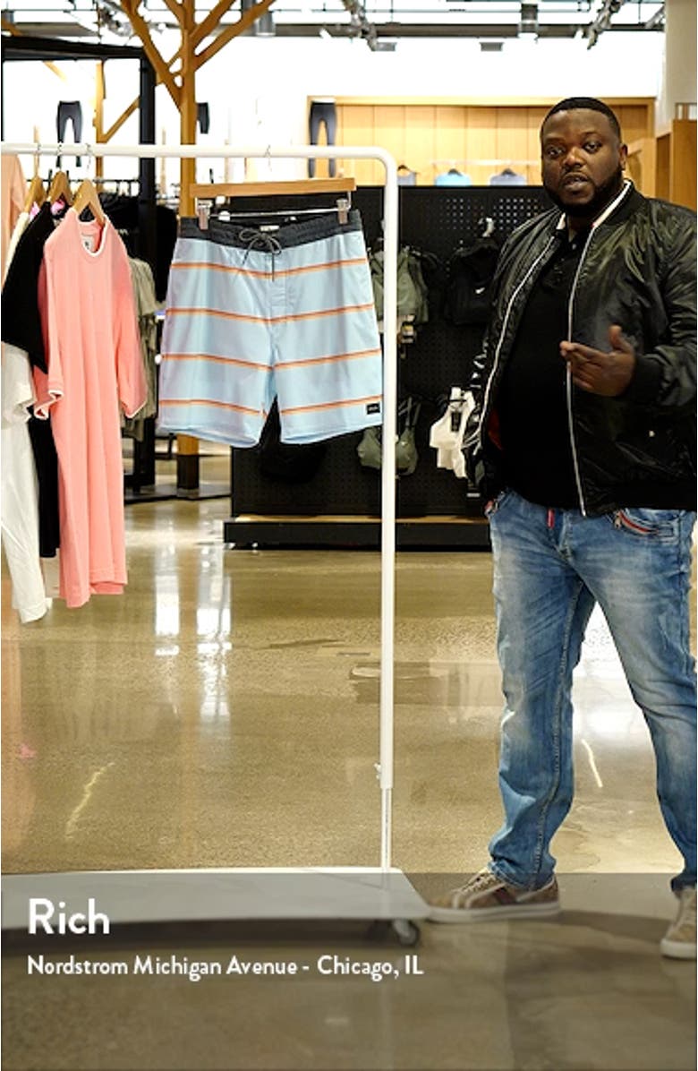 Monarch Layday Stripe Swim Trunks, sales video thumbnail