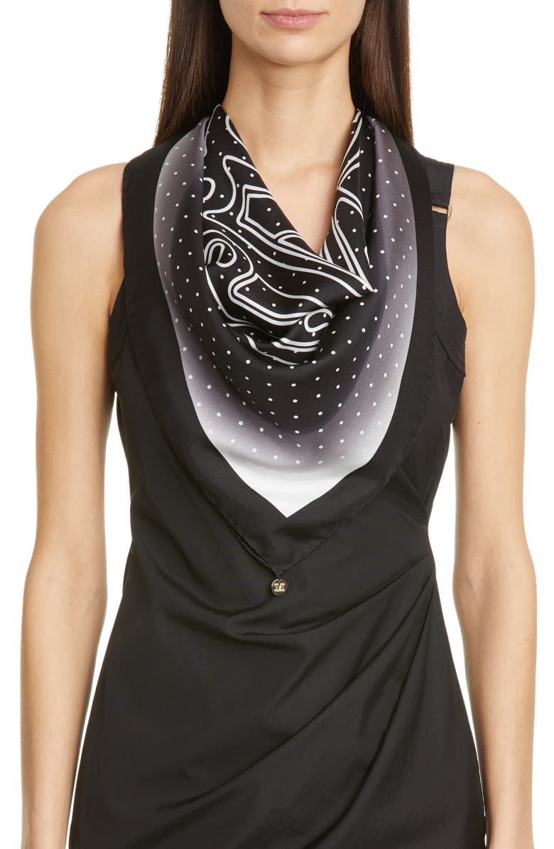 Max Mara Aloejs2 Monogram Silk Scarf, Alternate, color,