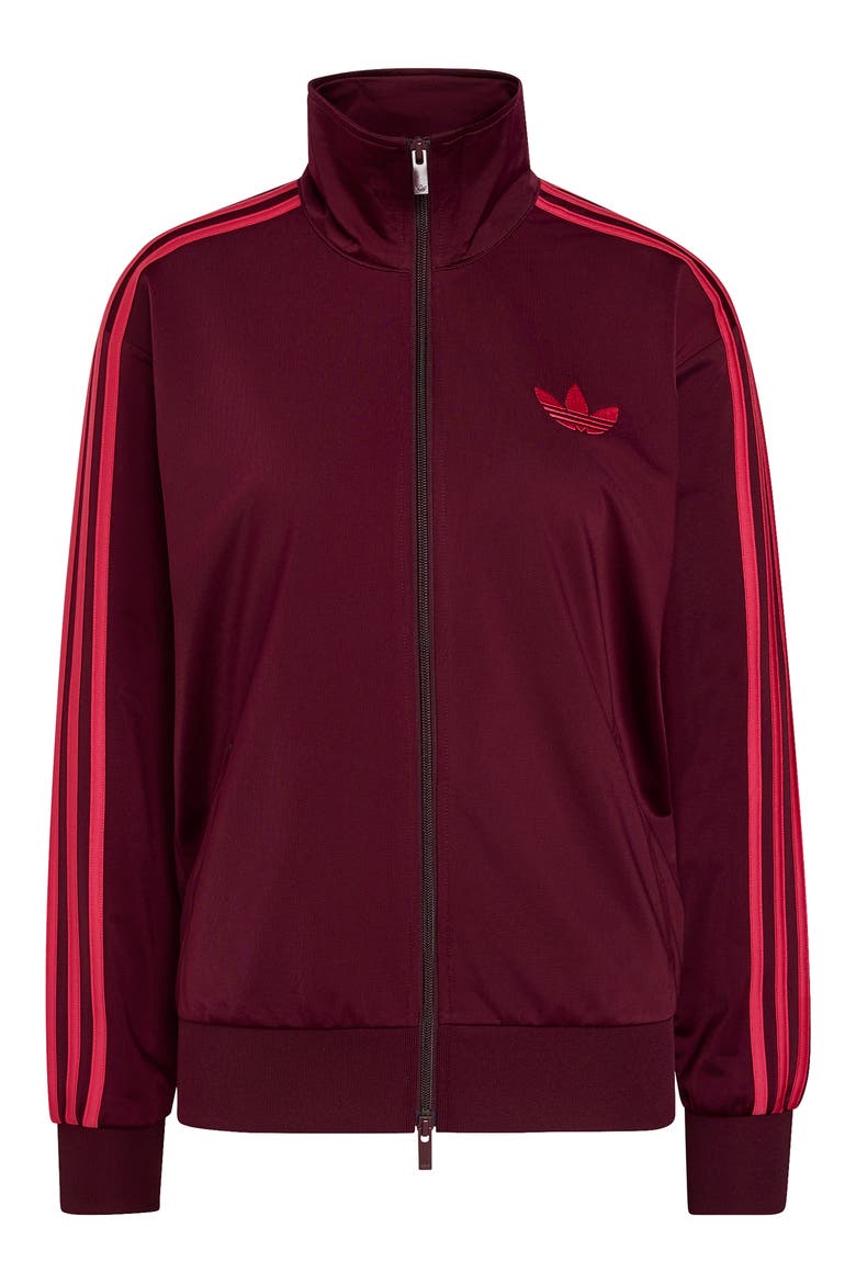 Adicolor Classic Firebird 3-Stripes Tricot Track Jacket, Alternate, color, MAROON/ POWER PINK