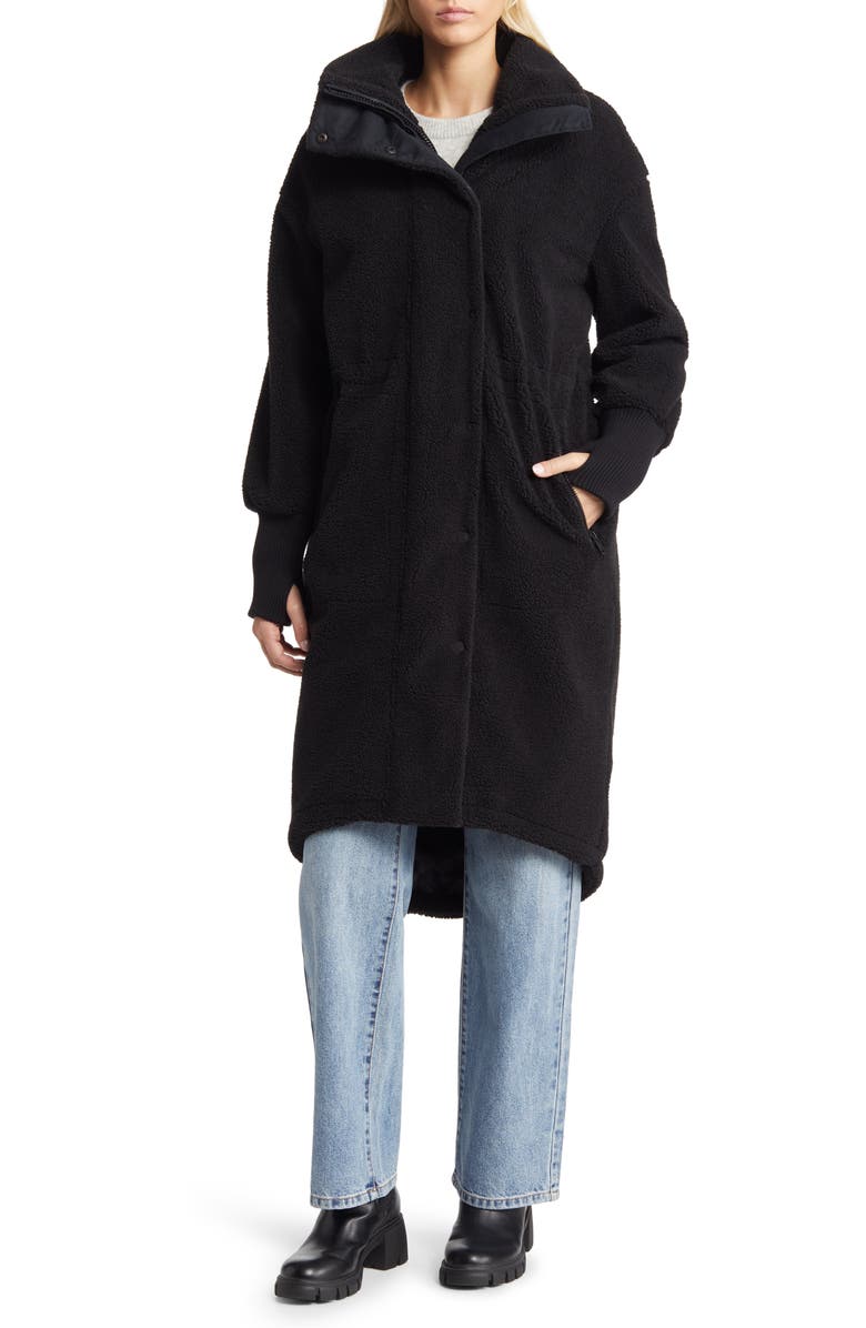UGG<sup>®</sup> Rhiannon High Pile Fleece Longline Coat, Alternate, color, 