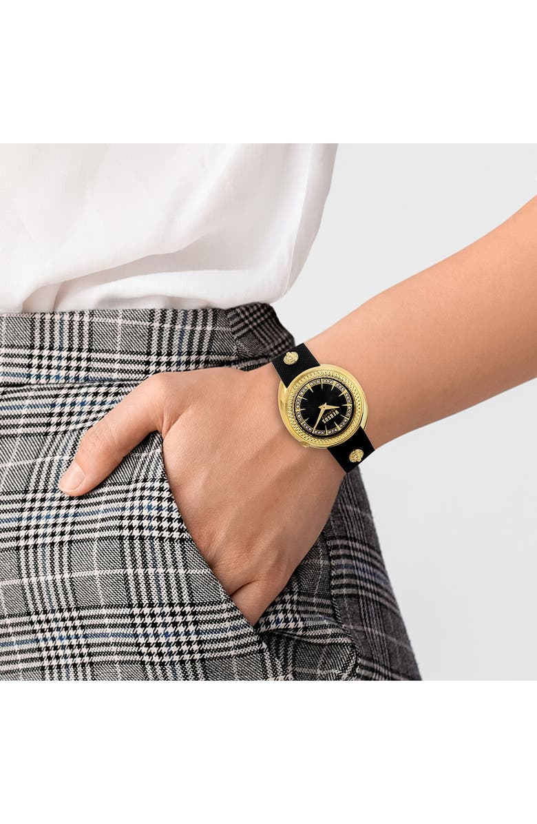 VERSUS Versace Tortona Leather Strap Watch, 38mm, Alternate, color, 