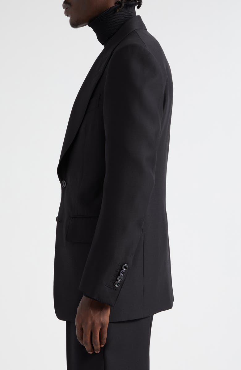 TOM FORD Atticus Wool & Silk Organza Evening Jacket, Alternate, color, Black