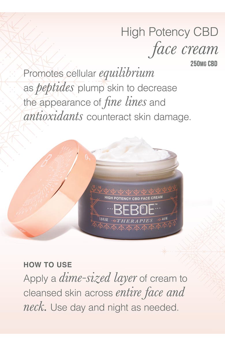 Beboe Therapies High Potency CBD Face Cream, Alternate, color, 