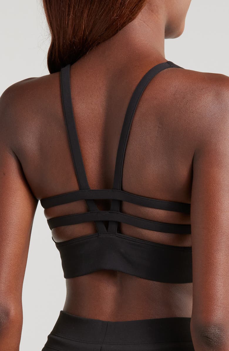 Vuori Yosemite Longline Sports Bra, Alternate, color, Black