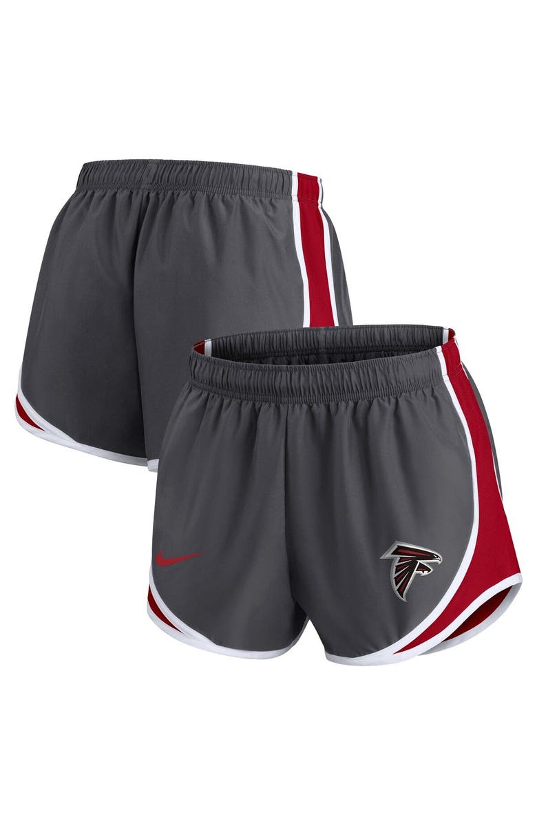Nike Women's Nike Charcoal Atlanta Falcons Logo Performance Tempo Shorts, Main, color, Charcoal
