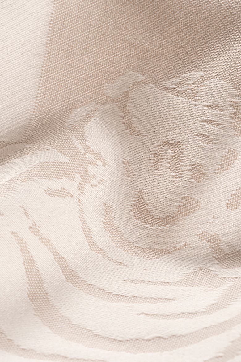 Costa Jacquard Woven Cotton King Duvet Cover Set, Alternate, color, Beige
