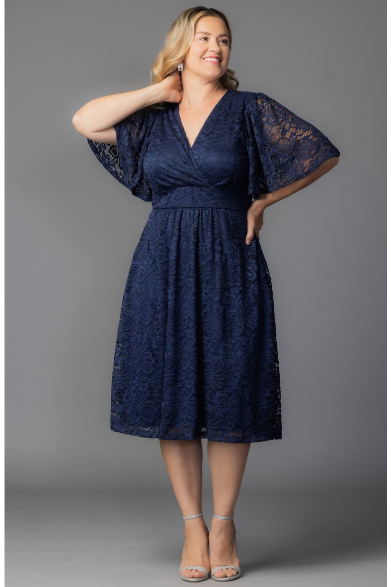 Fable Lace Cocktail Dress, Alternate, color, NOCTURNAL NAVY