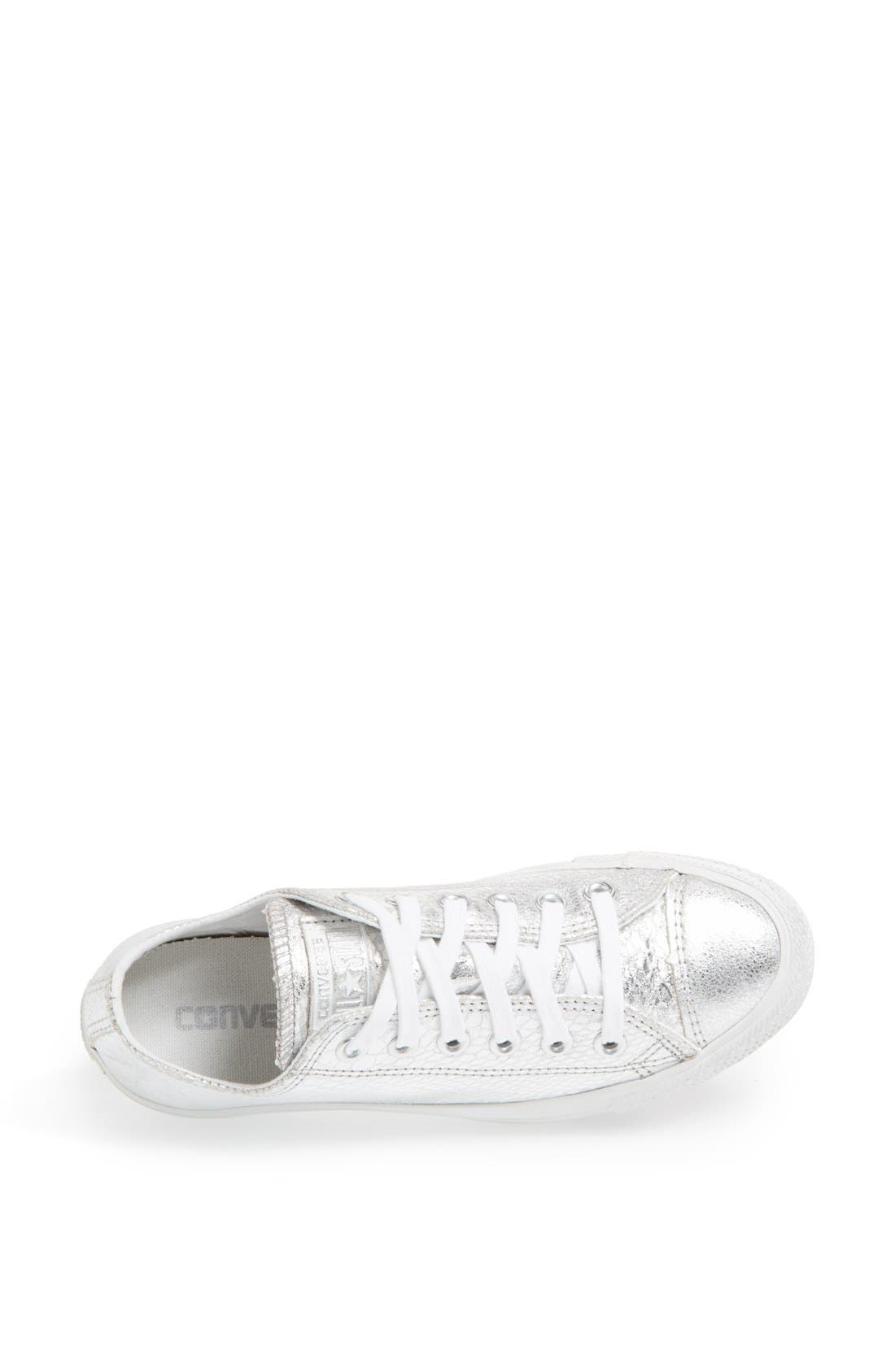 Chuck Taylor® All Star® Low Sneaker, Alternate, color, SILVER/ WHITE