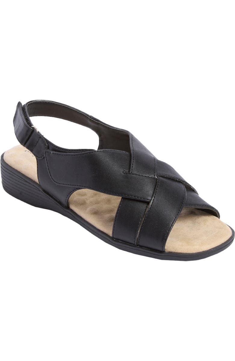 Comfortview The Kaisley Sandal, Main, color, Black