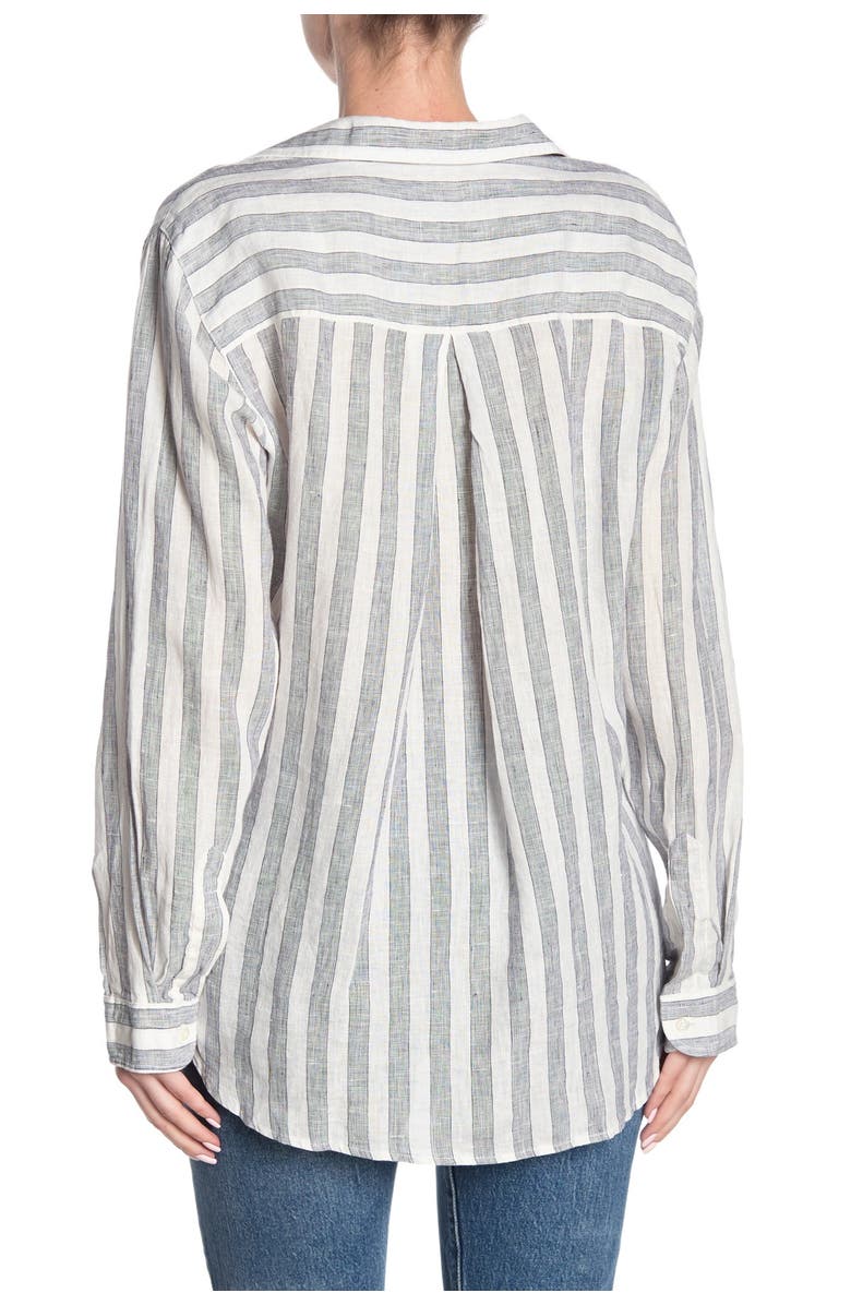 Grayson The Hero Stripe Tumbled Linen Shirt, Alternate, color, 