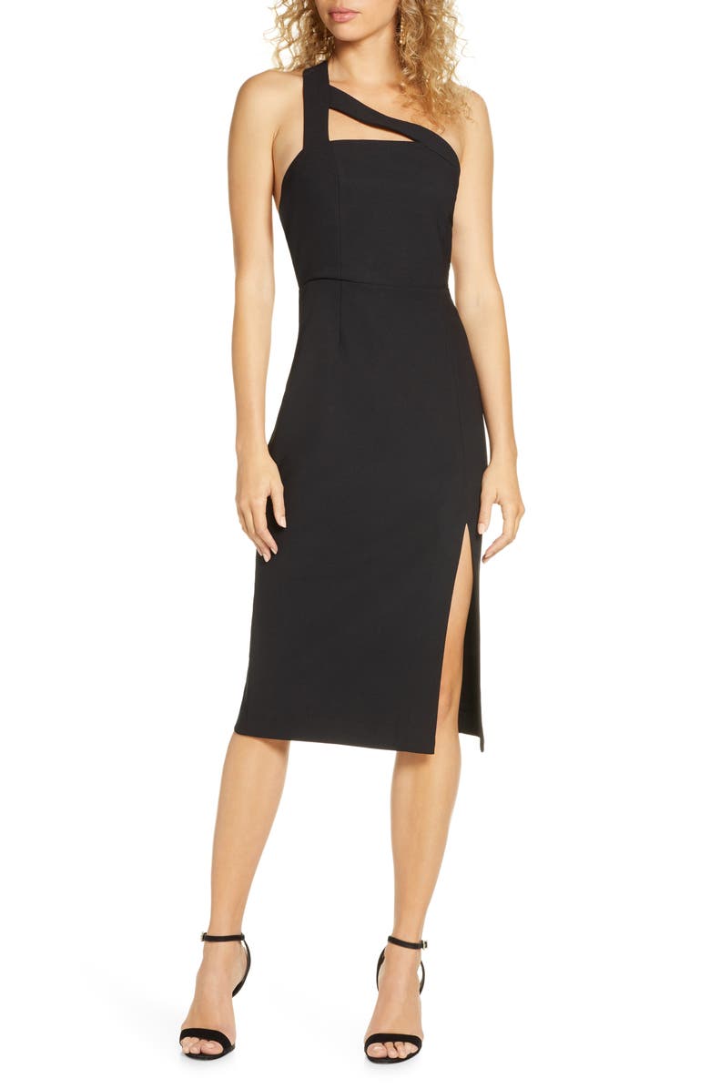 Finders Keepers Daniella One-Shoulder Crepe Sheath Dress, Main, color,