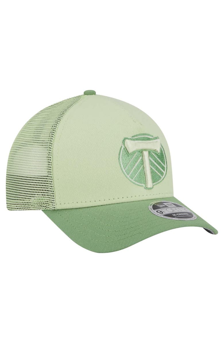 New Era Men's New Era Green Portland Timbers Color Pack 9FORTY A-Frame Adjustable Trucker Hat, Alternate, color, Green