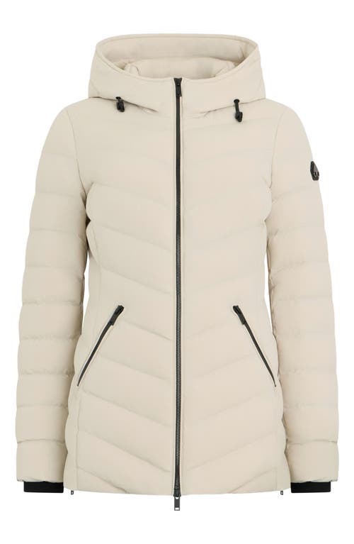 Moose Knuckles Rockcliff 5 Water Repellent Hooded 800 Fill Power Down Puffer Jacket In White
