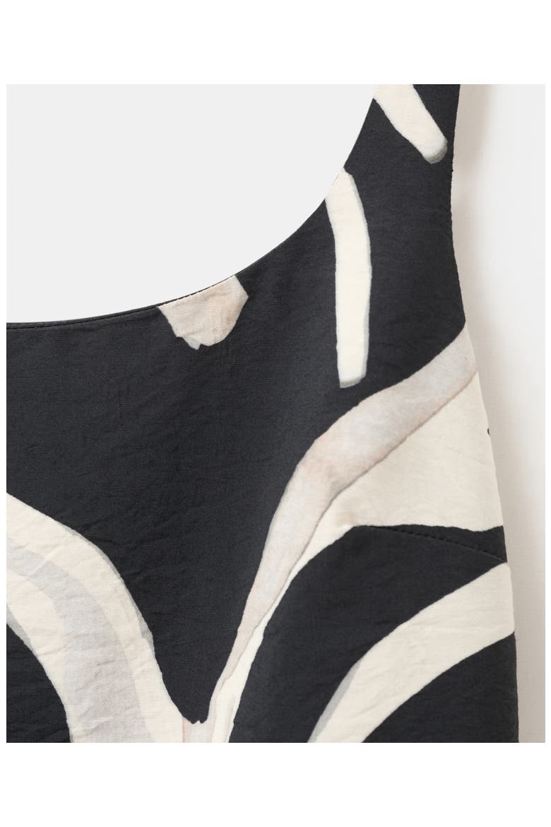 Zebra Print Sleeveless Minidress, Alternate, color, BLACK