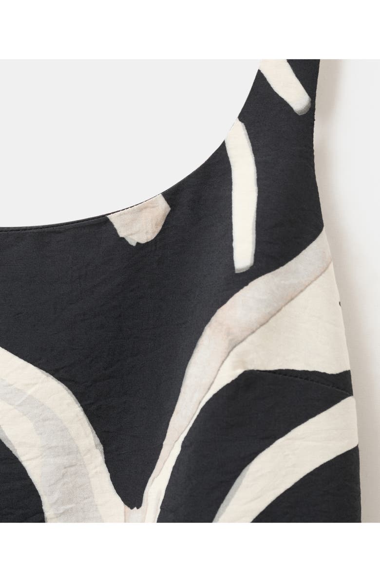 MANGO Zebra Print Sleeveless Minidress, Alternate, color, Black