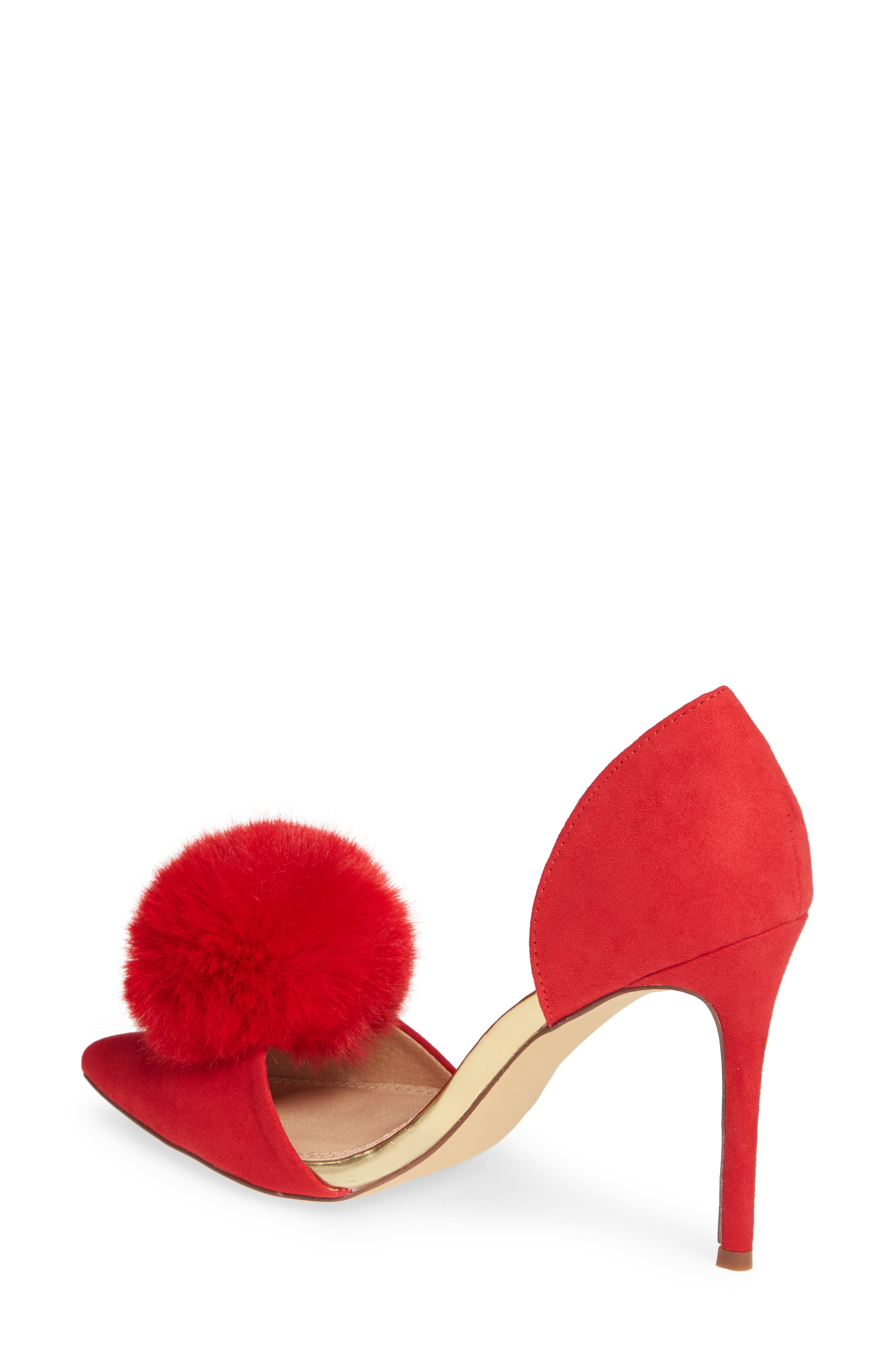 Sassy d'Orsay Pump, Alternate, color, RED FABRIC