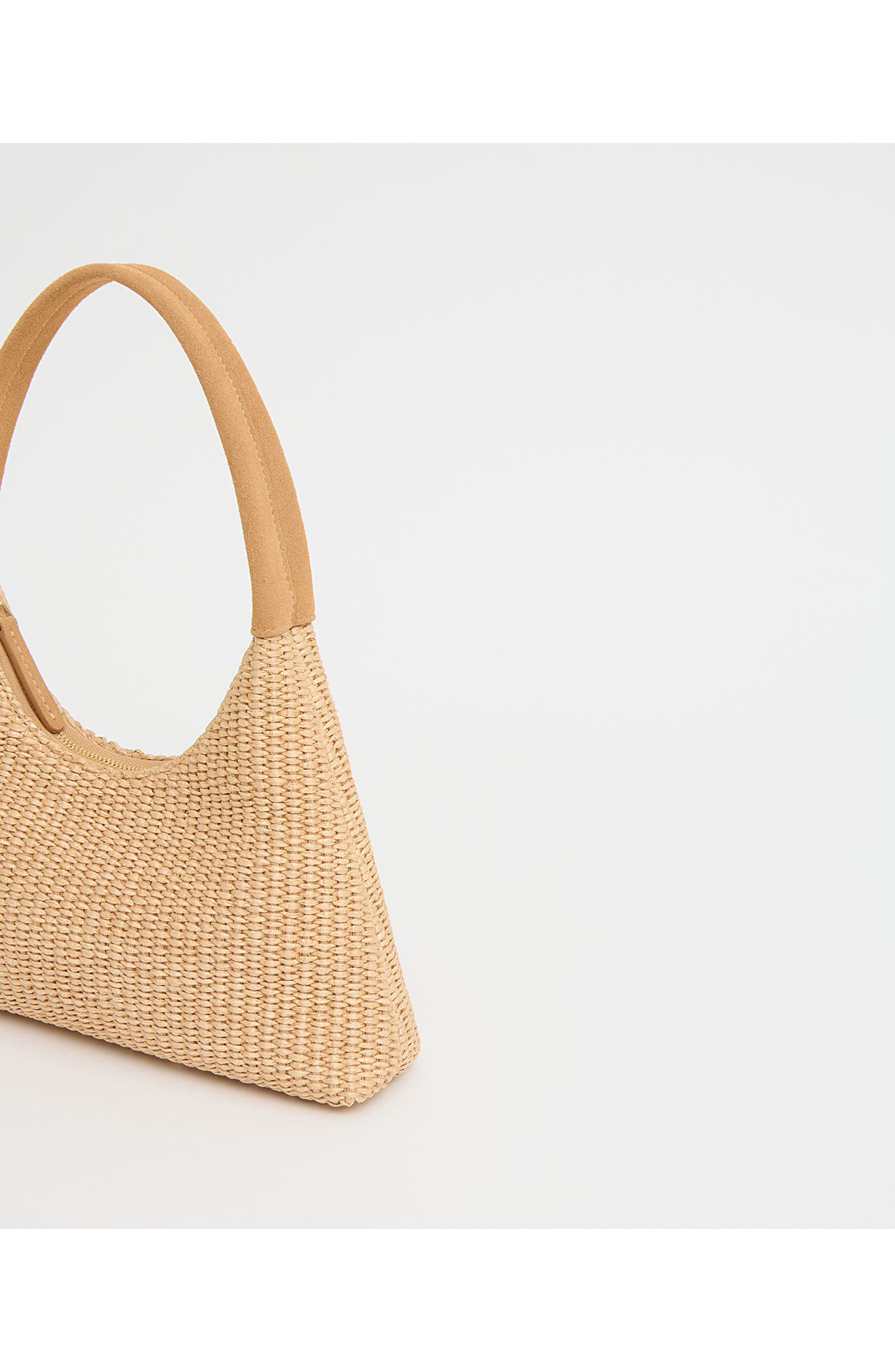 Mansur Gavriel Mini Candy Woven Raffia Hobo Bag, Alternate, color, Natural