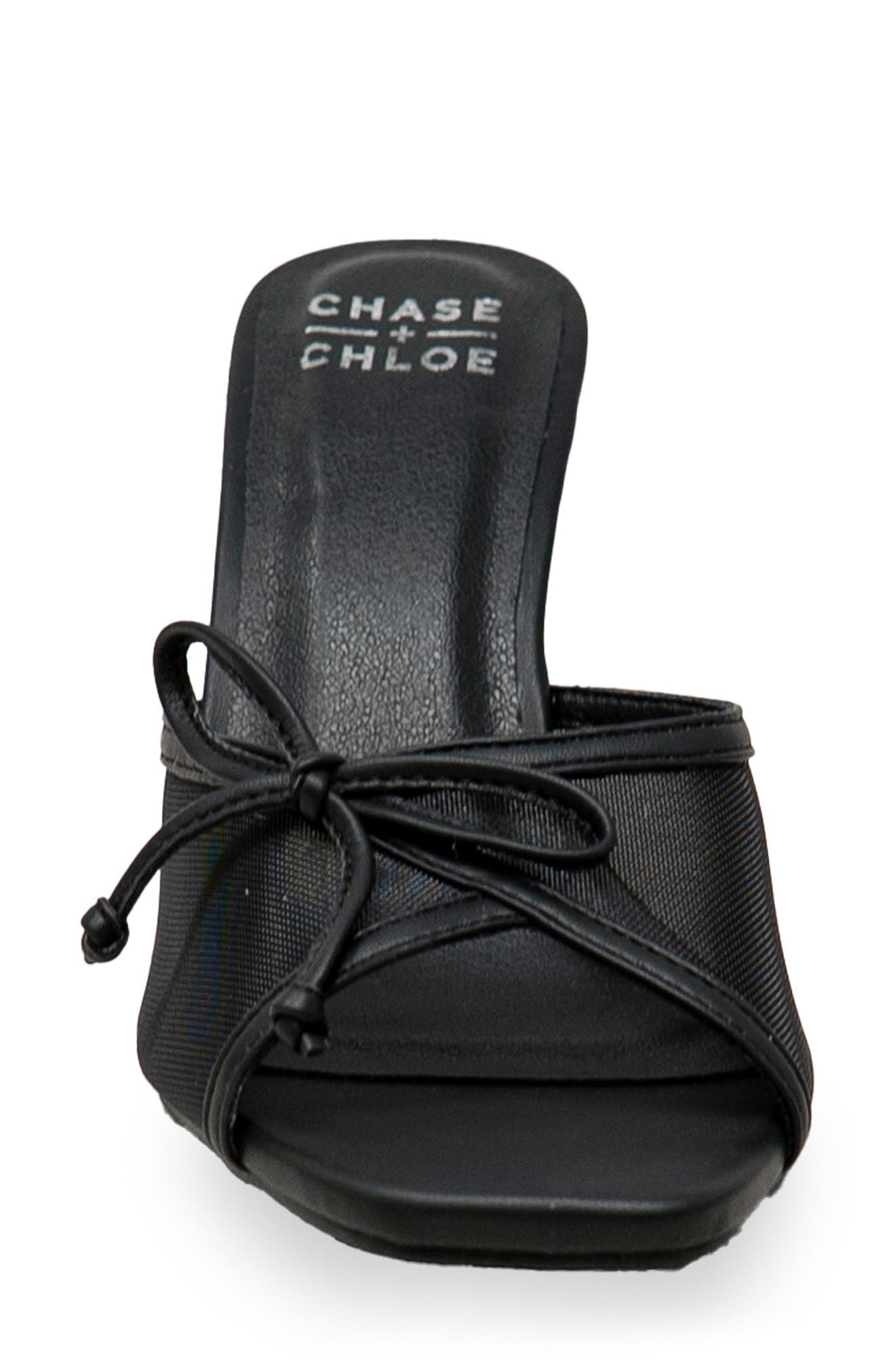 CHASE AND CHLOE Baela Mesh Sandal, Alternate, color, Black Mesh