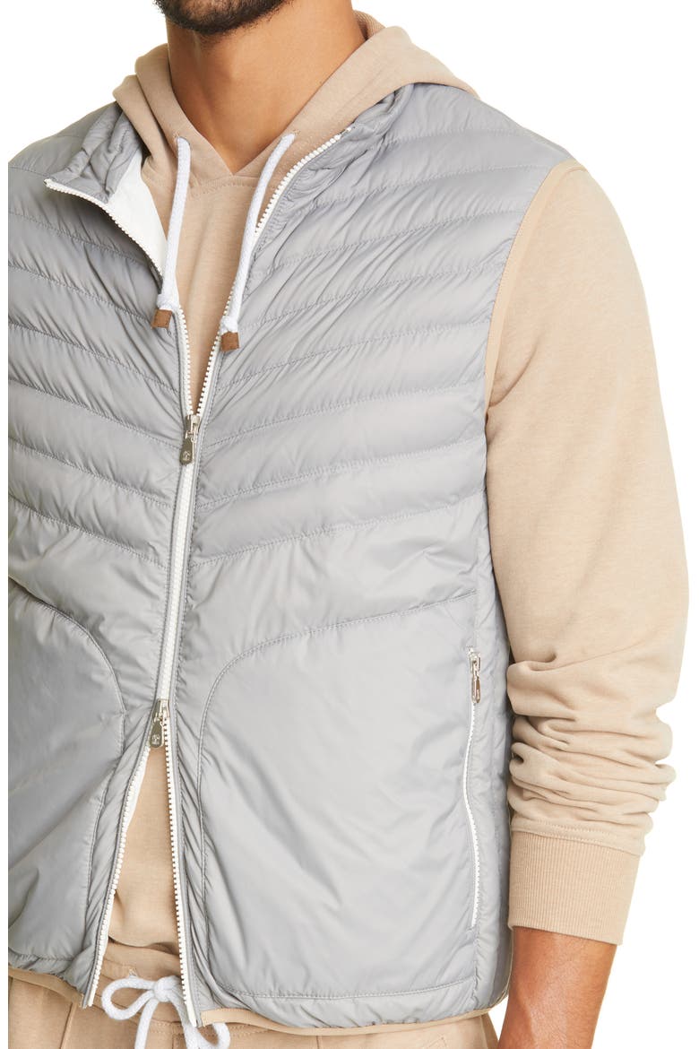 Quilted Down Vest, Alternate, color, GREY