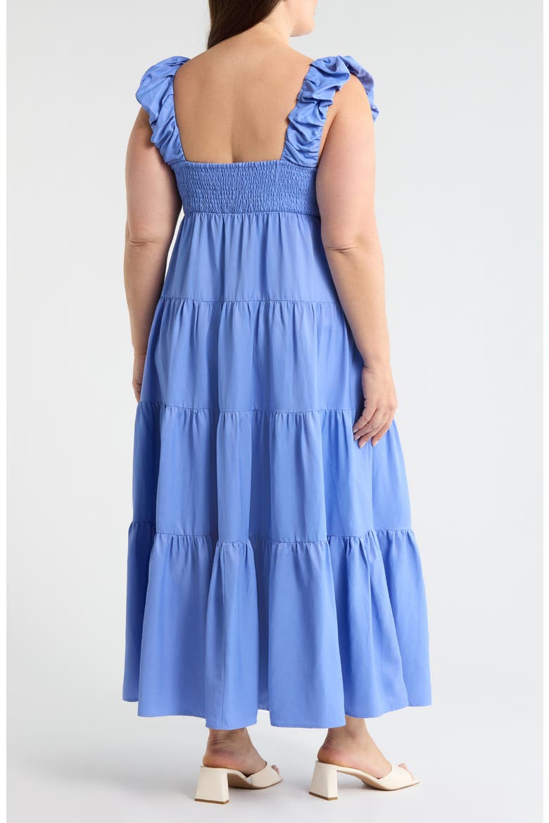 Ruffle Maxi Dress, Alternate, color, BLUE PERSIA