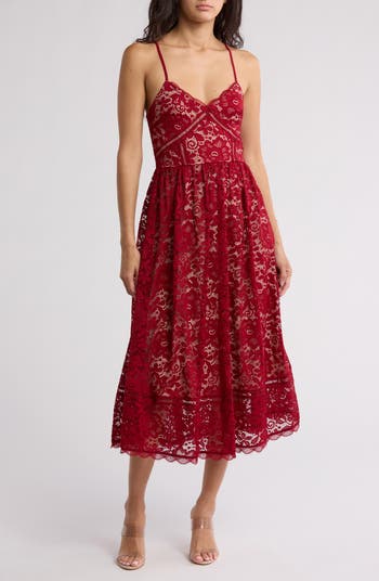 Lace midi dress nordstrom rack hotsell