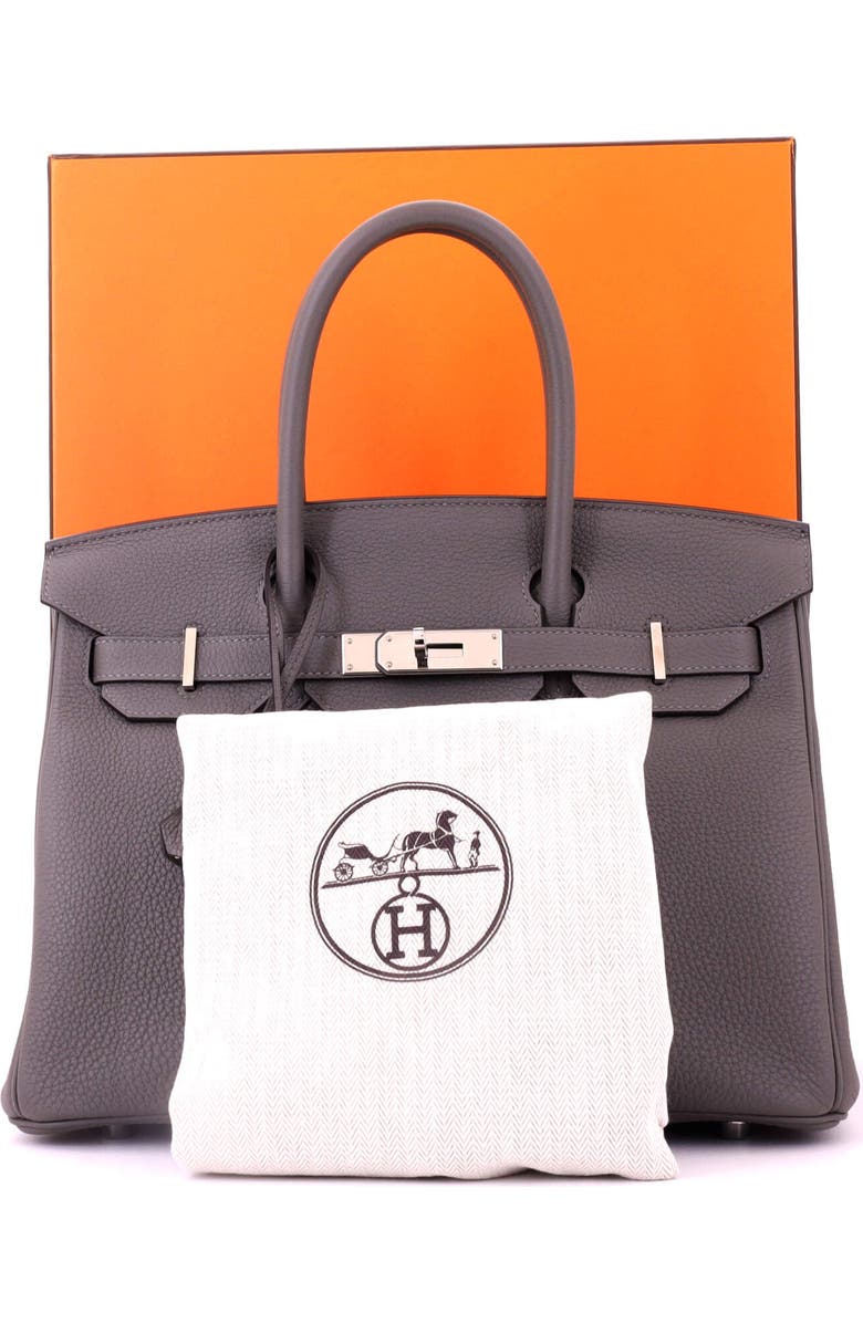 Pre-Owned Hermes Birkin Handbag Grey Togo with Palladium Hardware 30, Alternate, color, Gris Meyer