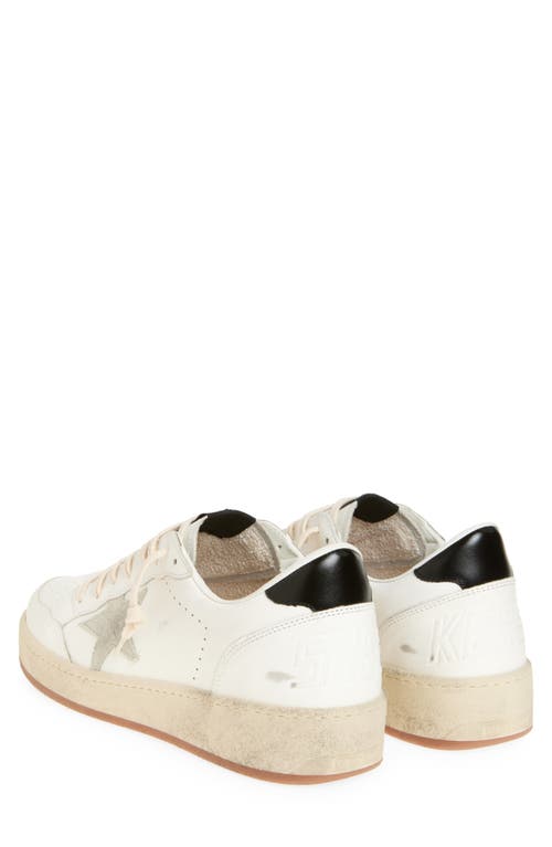 Golden Goose Ballstar 2 Leather Upper And Spur Suede Star Shiny Leather Heel Shoes In Neutral