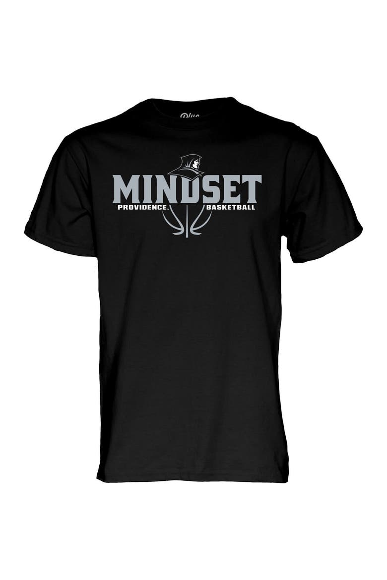 Unisex Blue 84  Black Providence Friars Men's Basketball Mindset T-Shirt, Alternate, color, Black