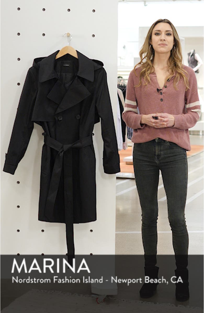Double Breasted Hooded Trench Coat, sales video thumbnail