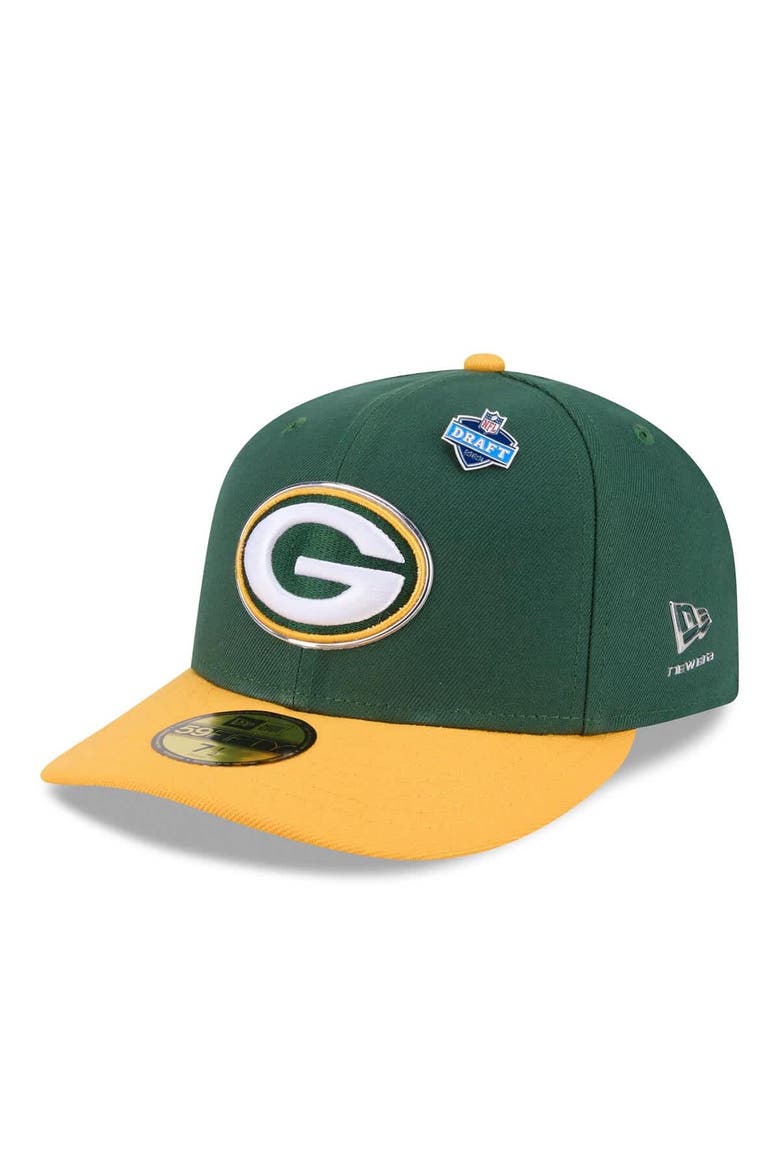 Men's New Era  Green/Gold Green Bay Packers 2026 NFL Draft Pre-Curved 59FIFTY Fitted Hat, Main, color, Green
