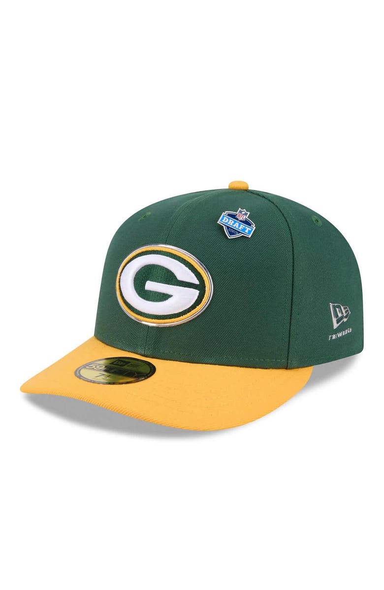 New Era Men's New Era  Green/Gold Green Bay Packers 2026 NFL Draft Pre-Curved 59FIFTY Fitted Hat, Main, color, Green