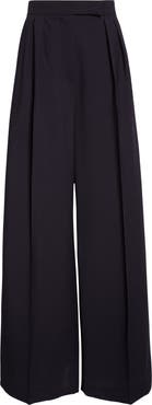 Max Mara Secolo Pleated Wool Blend Seersucker Pants