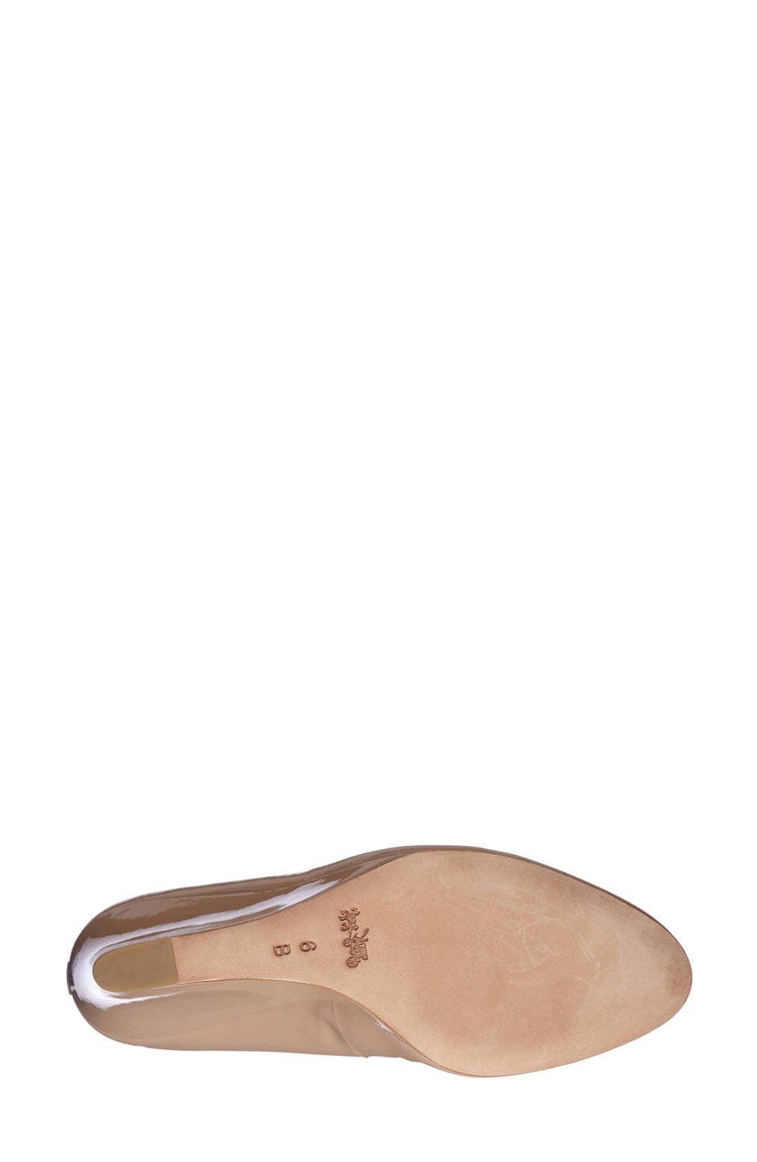 'Rileigh' Wedge Pump, Alternate, color, WARM BLUSH PATENT LEATHER