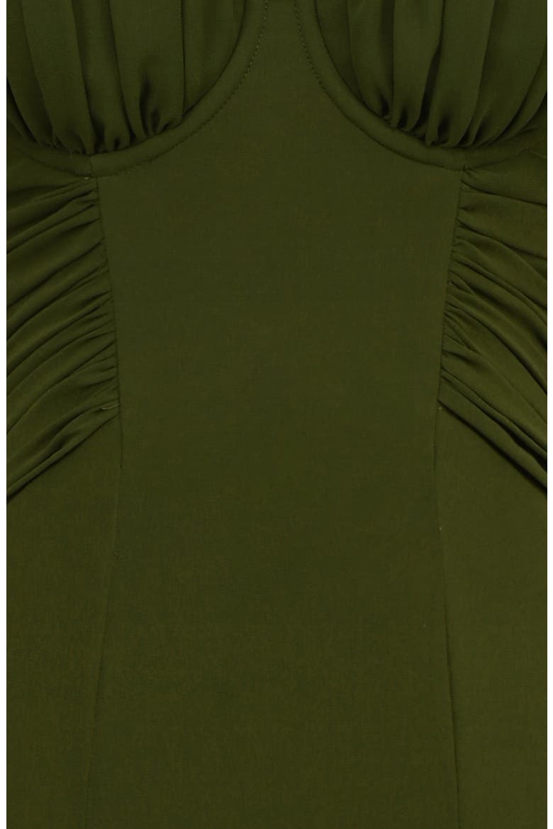 Marceline Chiffon Puff Sleeve Midi Dress, Alternate, color, OLIVE