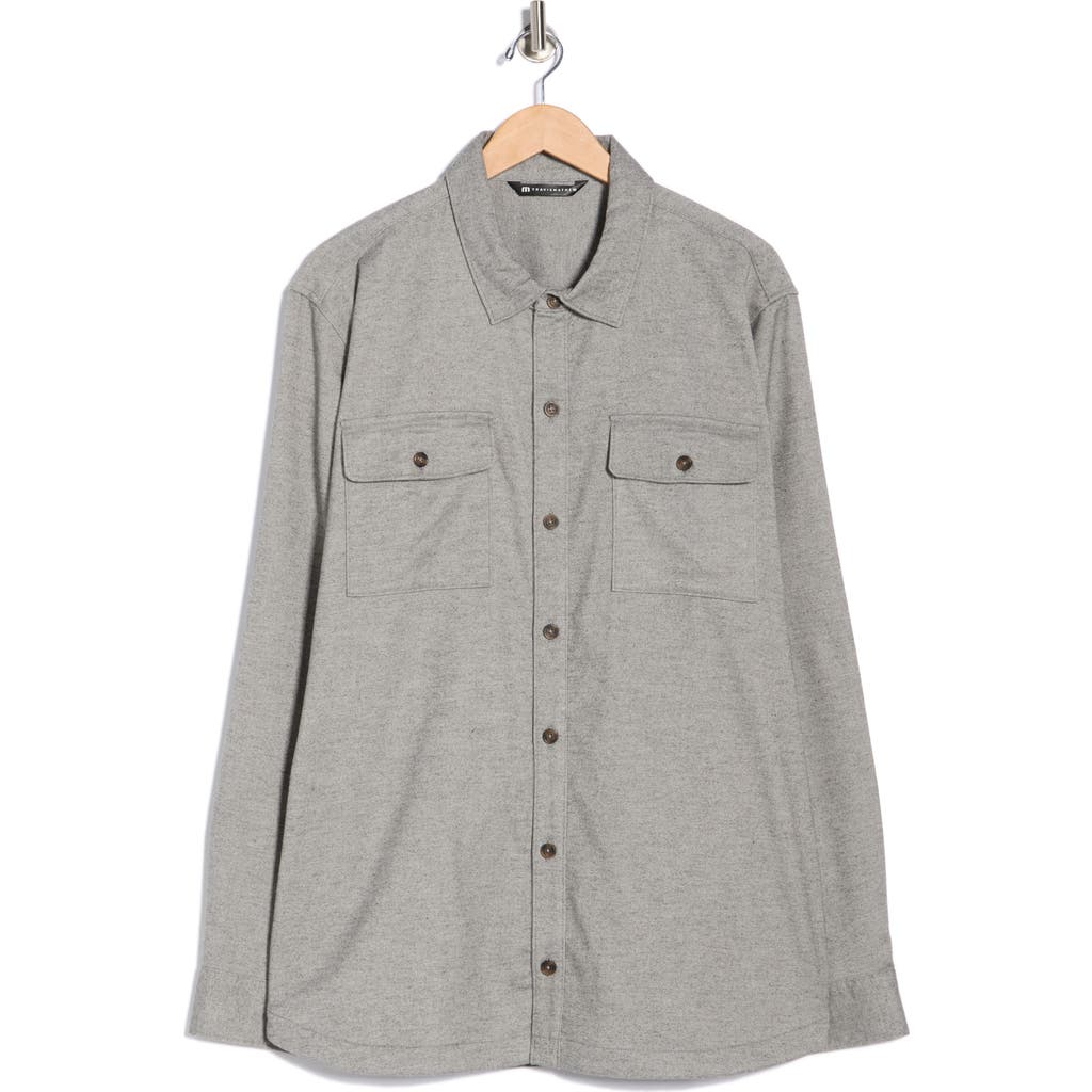 Travismathew Lifestyle Shift Long Sleeve Button-up Shirt In Gray